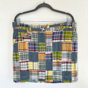 TOMMY HILFIGER Women's Size 8 Madras Plaid Mini Skirt Pockets Lined